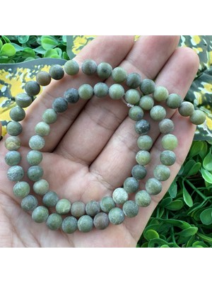 Mat Küre Yeşil Akik Taşı 6mm