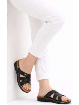 Wordex Apl 400-1 Soft Çapraz Günlük Kadın Rahat Terlik