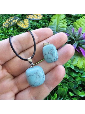 Tambur Kütle Turkuaz Taşı Kolye