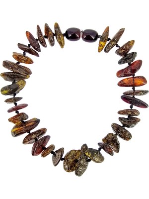 Ham Yetişkin Kahve Kehribar Bileklik