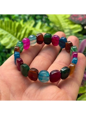 Doğal Çakra Akik Taşı Bileklik