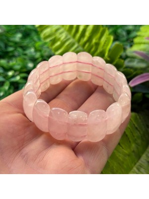 Pembe Kuvars Taşı Bileklik
