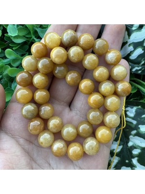 Küre Koyu Sarı Karnelyan Akik Taşı 10 mm