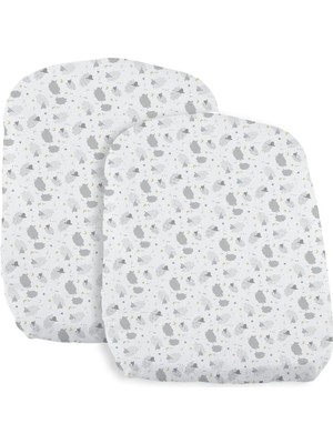 Çarşaf Crib Set Iki Parça Baby Hug Grey Sheep