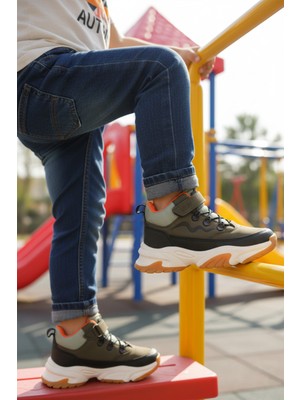 Walkway Cool Evil P Haki Kaymaz Taban Soğuğa Dirençli Cırtlı Unisex Çocuk Bot