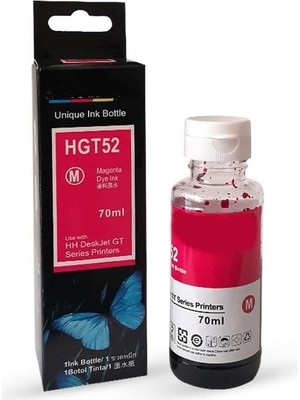 Hp Uyumlu GT52XL (M0H55AE) Kırmızı Mürekkep (70ML./SISE)