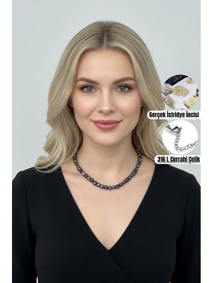 Taş Uzmanı Ezik Şekilli Gerçek Istridye Incisi, Doğal Gerçek Inci Kolye, Barok Doğal Gerçek Inci Kolye