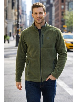 Remsa Erkek Polar Önü Fermuarlı Tek Üst Ceket 9527 Haki