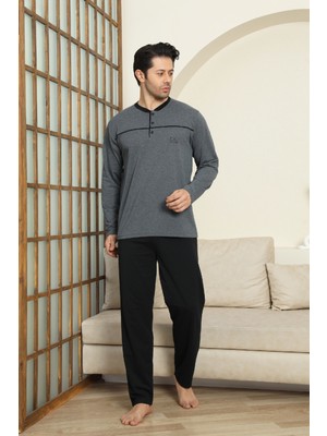 Enisena Erkek %100 Pamuklu Pijama Takımı-Robalı ve 3 DÜĞMELI-12489