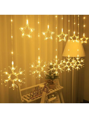 Evimdeyokyok Kar Tanesi Perde LED Mz-16-14