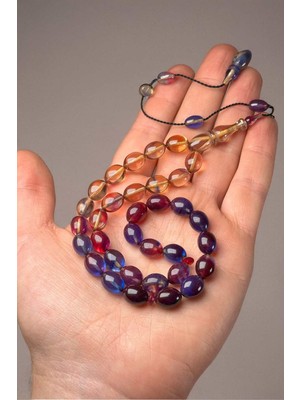 Tesbihkenti Usta Işçilik Sistemli Püskül Ateş Kehribar Tesbih