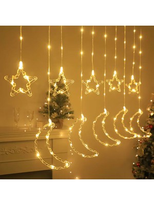 Evimdeyokyok Ay Yıldız Perde LED Mz-16-13