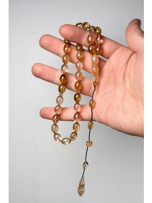 Tesbihkenti Usta Ellerden Sistem Püsküllü Ateş Kehribar Tesbih