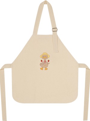 %100 Pamuk Hambez Çocuk Mutfak ve Etkinlik Önlüğü - 2-4 Yaş - Nakışlı Çift Kat