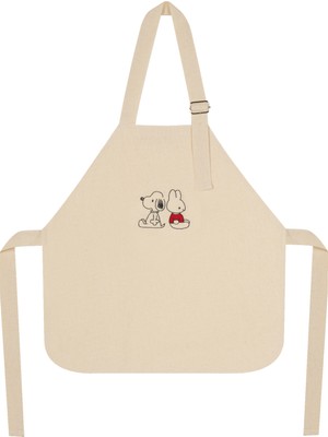 %100 Pamuk Hambez Çocuk Mutfak ve Etkinlik Önlüğü - 2-4 Yaş - Nakışlı Çift Kat