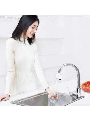 Şarjlı Tam Otomatik Akıllı Sensörlü Musluk Başlığı Su Tasarruflu Musluk Başlığı Hareket Algılama Sensörlü Musluk