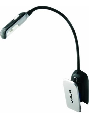 Kitap Okuma Feneri, 2XCR2032 Pil Dahil, Gümüş