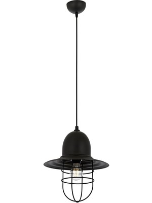 AV-4106-M26-BSY Siyah Boyalı Modern Avize E27 Metal 25CM