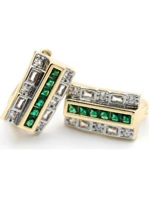 ModaSize Taşlı Küpe - Yeşil