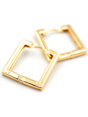 ModaSize Kare Halka Küpe - Altın