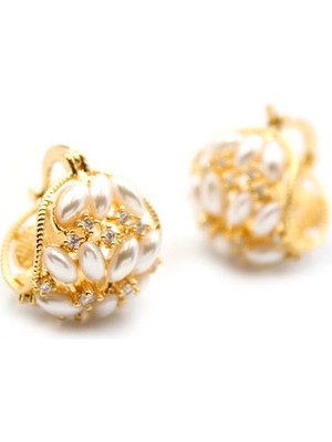 ModaSize Inci Halka Küpe - Altın