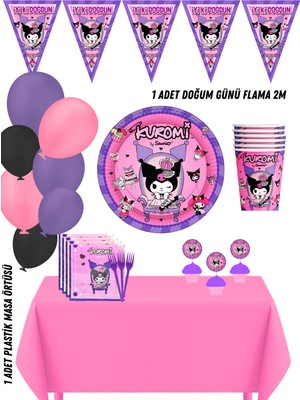Kuromi 16 Kişilik Doğum Günü Parti Süsleri Seti