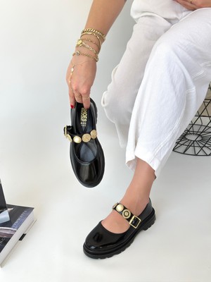 Egecen Okira Siyah Rugan Oxford Ayakkabı