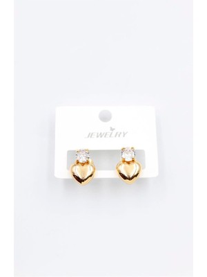 ModaSize Kalp Küpe - Altın