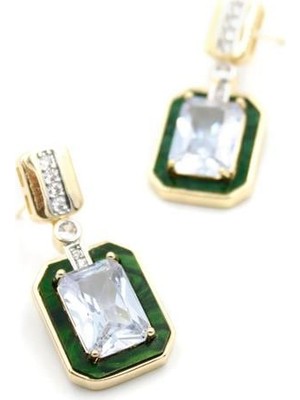 ModaSize Taşlı Küpe - Altın