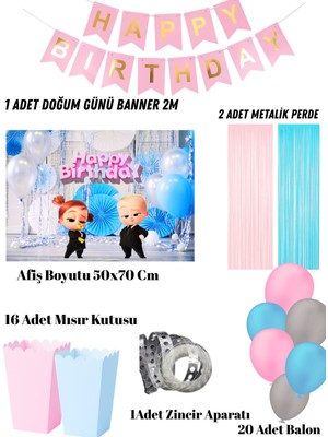 Patron Bebek Gril The Boss Baby Doğum Günü Parti Party Seti