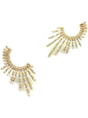 ModaSize Taşlı Küpe - Altın