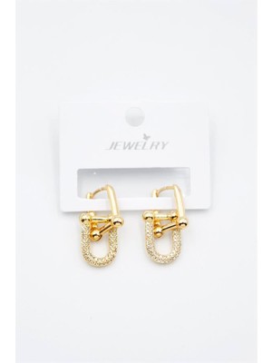 ModaSize Tf Zincir Küpe - Altın