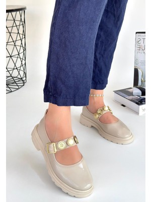 Egecen Okira Bej Rugan Oxford Ayakkabı