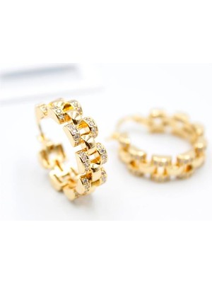 ModaSize Rl Halka Küpe - Altın