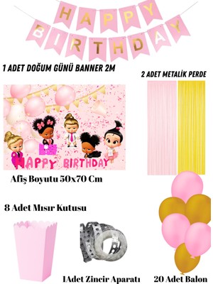 Patron Bebek Gril Friends The Boss Baby Doğum Günü Parti Party Seti