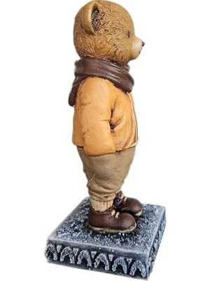 A1 - Dekoratif Biblo – El Boyaması Reçine Ayı Figürü – Sevimli Koleksiyonluk Heykel Figür – Ev, Ofis, Masa ve Raf Süsü – Çocuklar ve Yetişkinler Için Hediye Fikri | Dekormıx