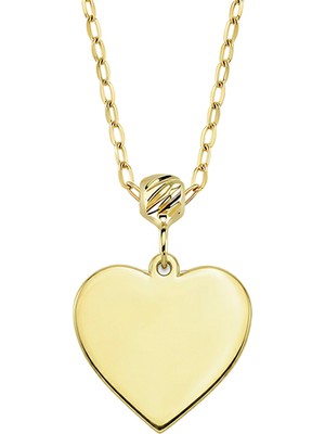 Hakan Mücevherat Dorikalı Minimal Kalp 14 Ayar Altın Kolye