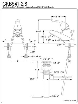 GKB542 Chatham 4 " Banyo Bataryası, Parlak Pirinç