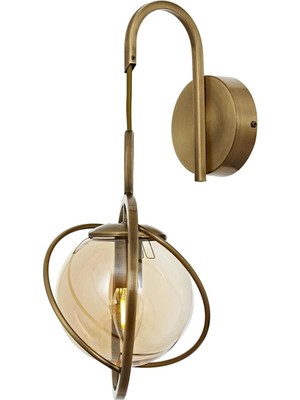 AP-60291-1E Eskitme Kaplama Aplik E14 Metal Cam 22X24CM