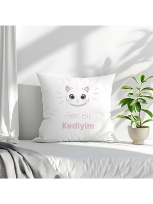 Qoeuyl Boutique Ben Bir Havucum Baskılı Eş Sevgili Arkadaş Hediyelik Elyaf Dolgulu Dekoratif Yastık