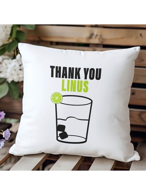 Qoeuyl Boutique Thank You Linus Baskılı How I Met Your Mother Hediyelik Elyaf Dolgulu Dekoratif Yastık