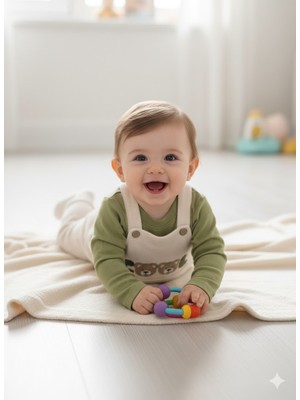 ruhaay Çocuk Mevsimlik Bahçivan Model Pançi Nakışlı 2li Takım