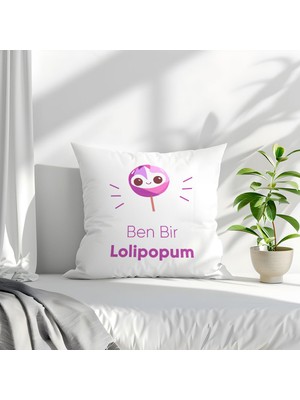 Qoeuyl Boutique Ben Bir Aşığım Baskılı Eş Sevgili Arkadaş Hediyelik Elyaf Dolgulu Dekoratif Yastık