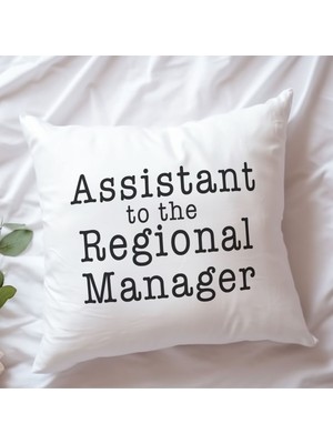 Qoeuyl Boutique Assistant To The Regional Manager Baskılı The Office Hediyelik Elyaf Dolgulu Dekoratif Yastık