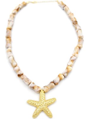 ModaSize Deniz Kabuklu Yıldız Kolye - Altın