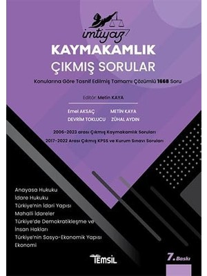 Imtiyaz Kaymakamlık Çıkmış Sorular