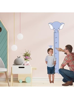 Fil Karakterli Çocuk Boy Cetveli – Oyun Odası Için Sevimli