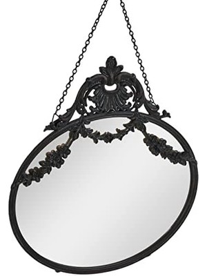 Co-Op Kalay Alaşımı Çerçeveli Duvar Dekoratif Zinciri, Siyah Ayna