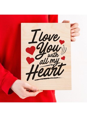 14 Şubat Sevgililer Günü Hediyesi Ahşap Plaka