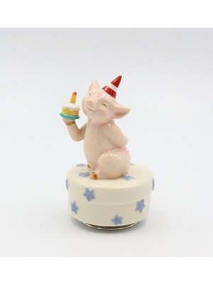 Gifts 80134 Doğum Günü Domuz Müzikal, Beyaz